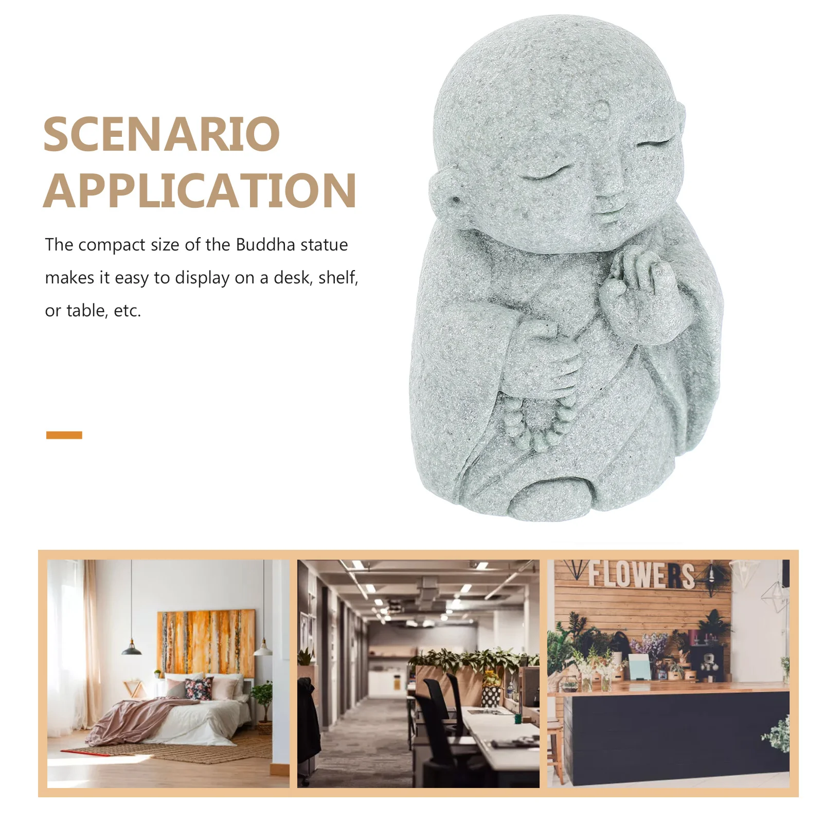 تمثال بوذا حجم صغير ديكور الحجر الرملي خمر تصميم معقد هدية الصحوة الروحية ديكور المنزل حديقة تمثال بوذا