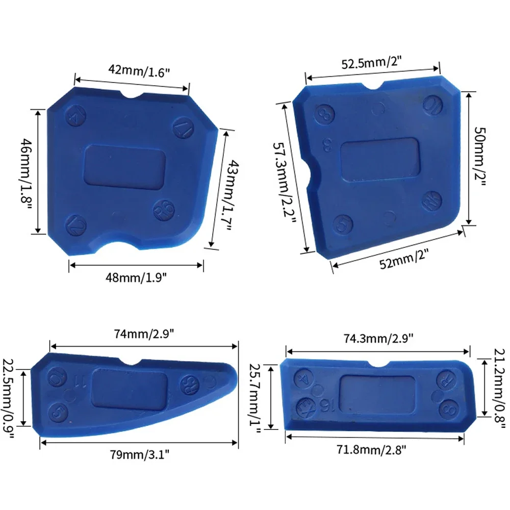 4 قطعة سيليكون الزجاج الاسمنت مكشطة تسرب الجص أداة إزالة المنزل التشطيب أدوات السد تنظيف المنزل ملعقة اليد أداة