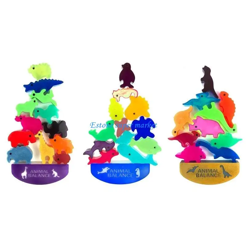 090b Artoon Dinosaurierform Epoxy DIY Silikonform Stapel -Spielzeug Harzform für Kinder handgefertigtes Kunsthandwerkswerkzeug