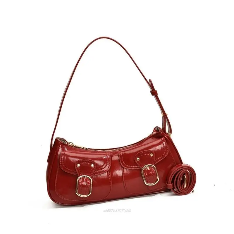 

X5XA Contemporary Shoulder Bag Practical PU Leather Underarm Purse Crossbody Bags Suitable for Daily Commutes and Gatherings