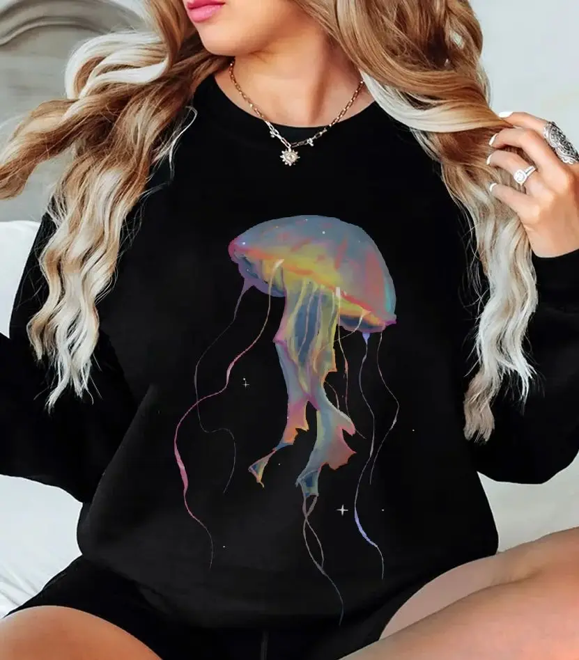 

Casual Crewneck Sweatshirt，Y2K Sweatshirt Women, Oversized Hoodie, Cute Hand-Painted Bunny, Korean Style Graphic, Warm Fleece