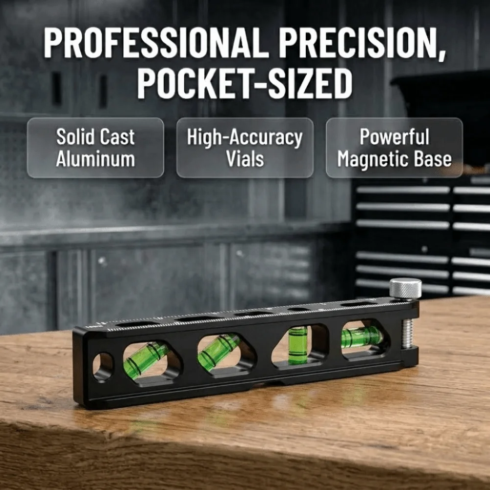 

Heavy Duty Magnetic Pipeline Level Multi-Function Professional Magnetic Box Level with Clamp 30°/45°/90° Bubble Level Ruler