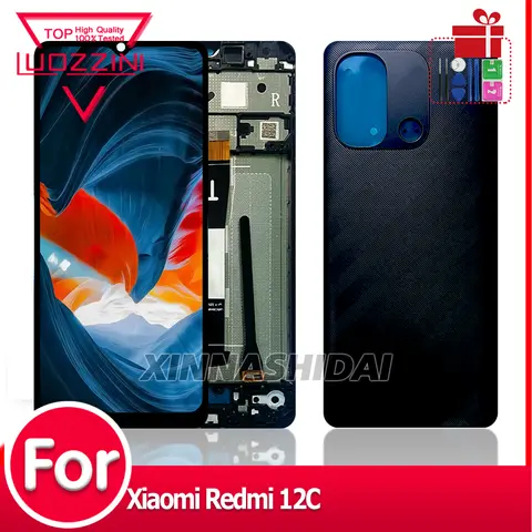 Redmi 12C 22120RN86G 2212ARNC4L LCD 교체 부품 용 Xiaomi Redmi 12C LCD 디스플레이 터치 스크린 디지타이저 어셈블리 용 슈퍼