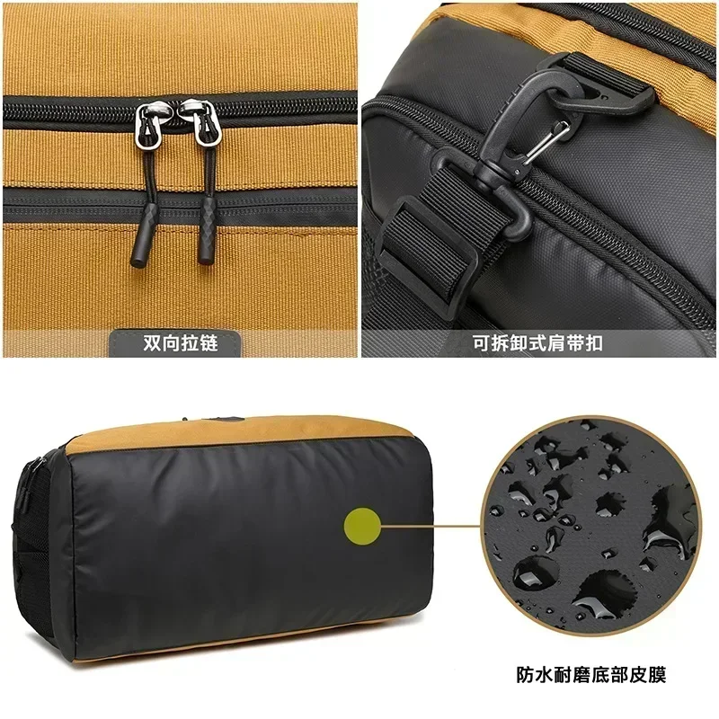 Bolsa deportiva para hombre, bolsa de viaje de gran capacidad con compartimento para zapatos, bolsa de gimnasio con bolsillo seco y húmedo, mochila para entrenamiento, deportes de baile y gimnasio