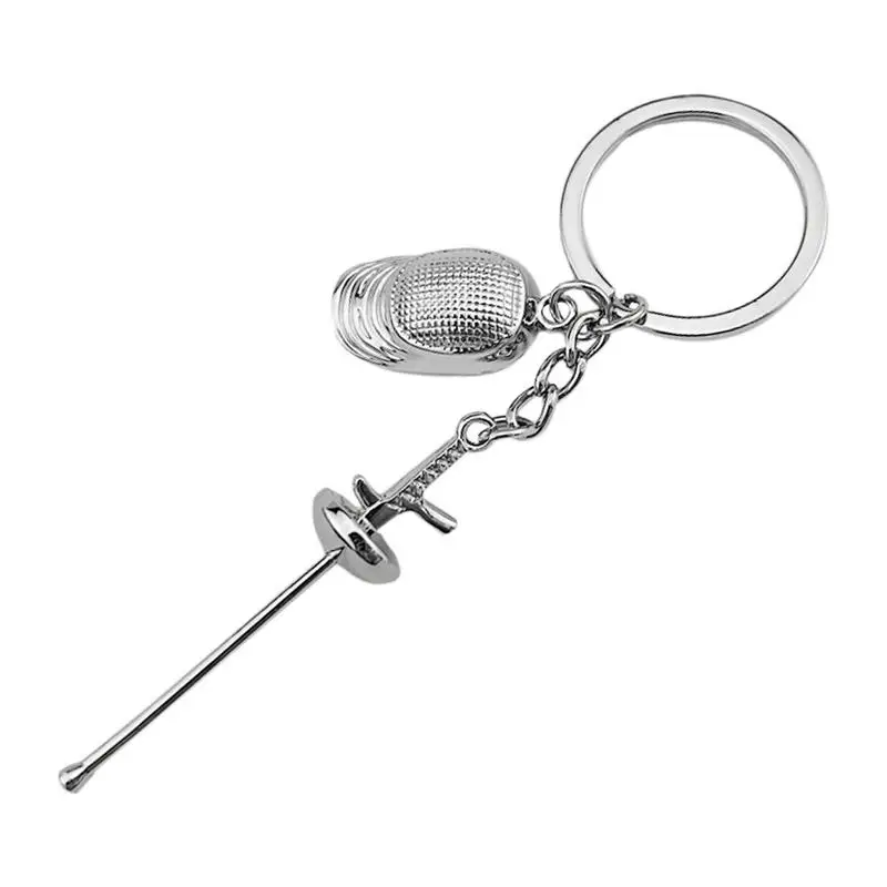 Fencing Keychain Fencing Keychain Pendant Sabre Key Ring Home Decor Products Rustproof Keyrings For Working Camping School