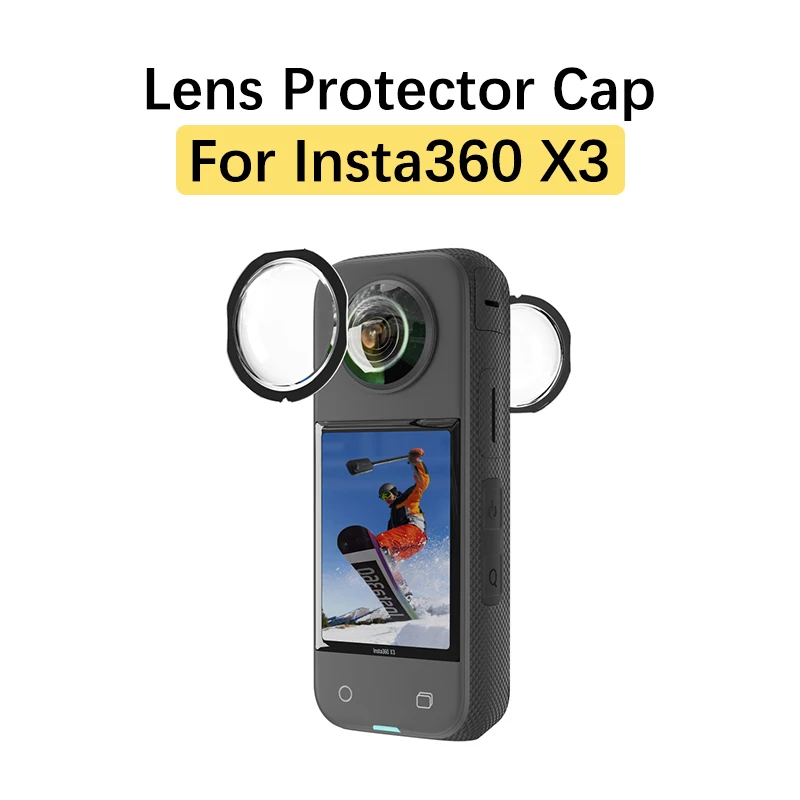 For Insta360 X3 Sports Camera Sticky Lens Guards Dual-Lens Anti-scratch Anti-fall Lens Protector Cap Guard Cover Accessories