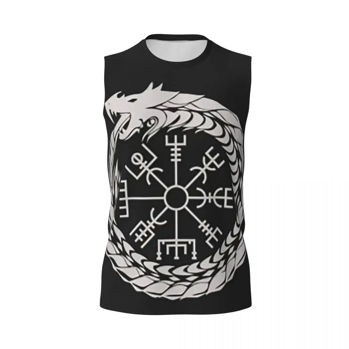Viking Odin Valknut Runes Men Printed Sleeveless T-shirt Casual Hip Hop Street Style Beach Holiday Tank Tops