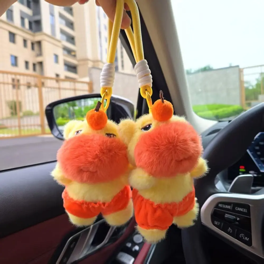 Grappige schattige Capybara Lulu sleutelhanger Mooie cartoon dolfijn LULU met Lanyard Creatieve knuffel sleutelhanger tas charme