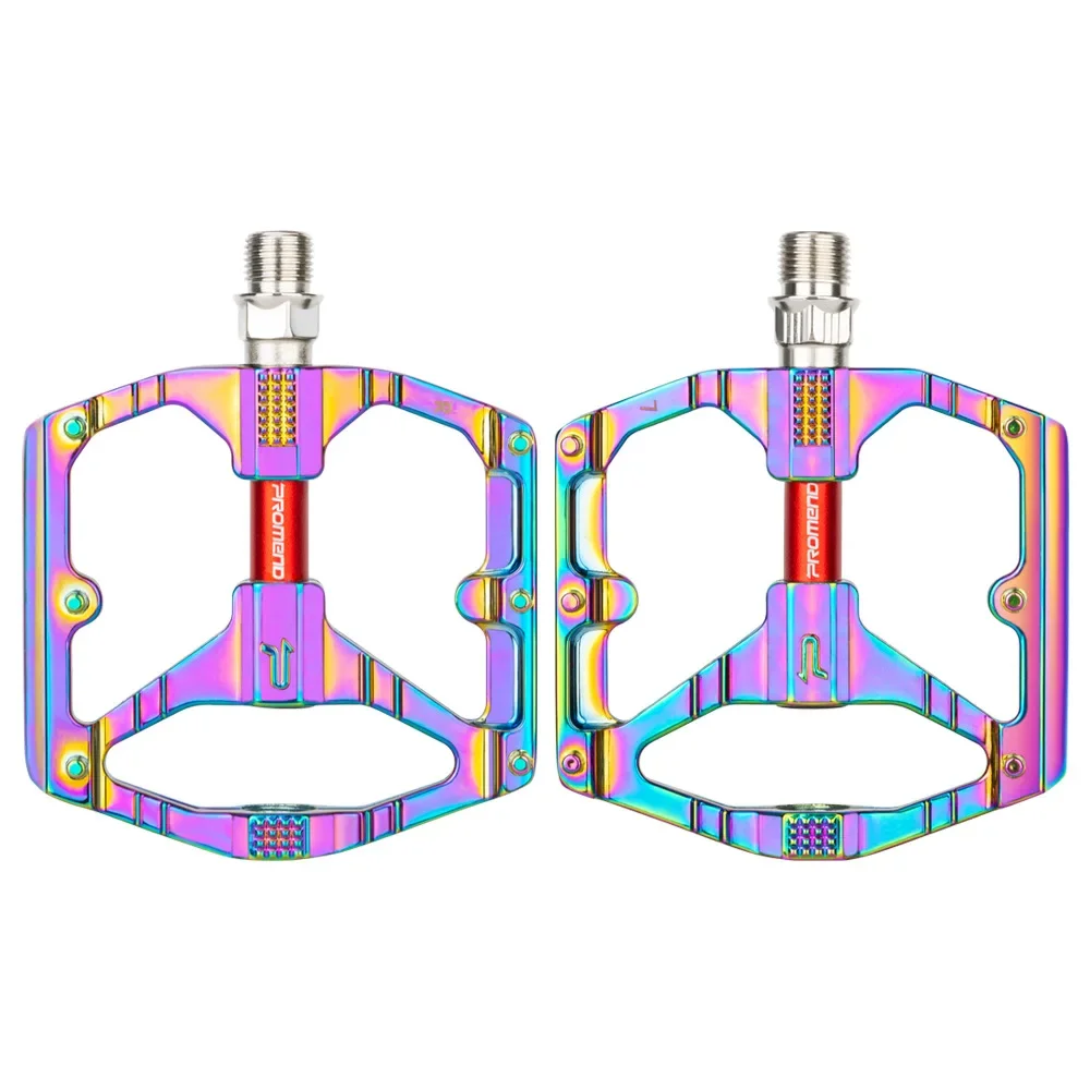 

PROMEND aluminum alloy bicycle pedals with dual DU bearings and colorful dual tube pedals for mountain roads