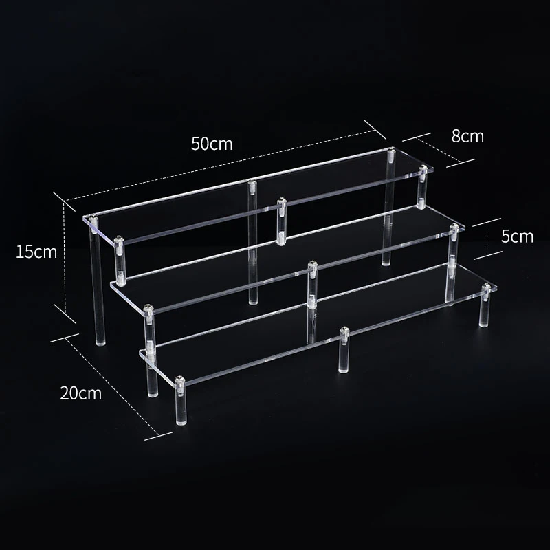 Custom Acrylic Display Stand for Funko Figures,Cosmetics,Doll,Perfume,Blind Box Clear Display Riser Rack Cupcake Dessert Shelf