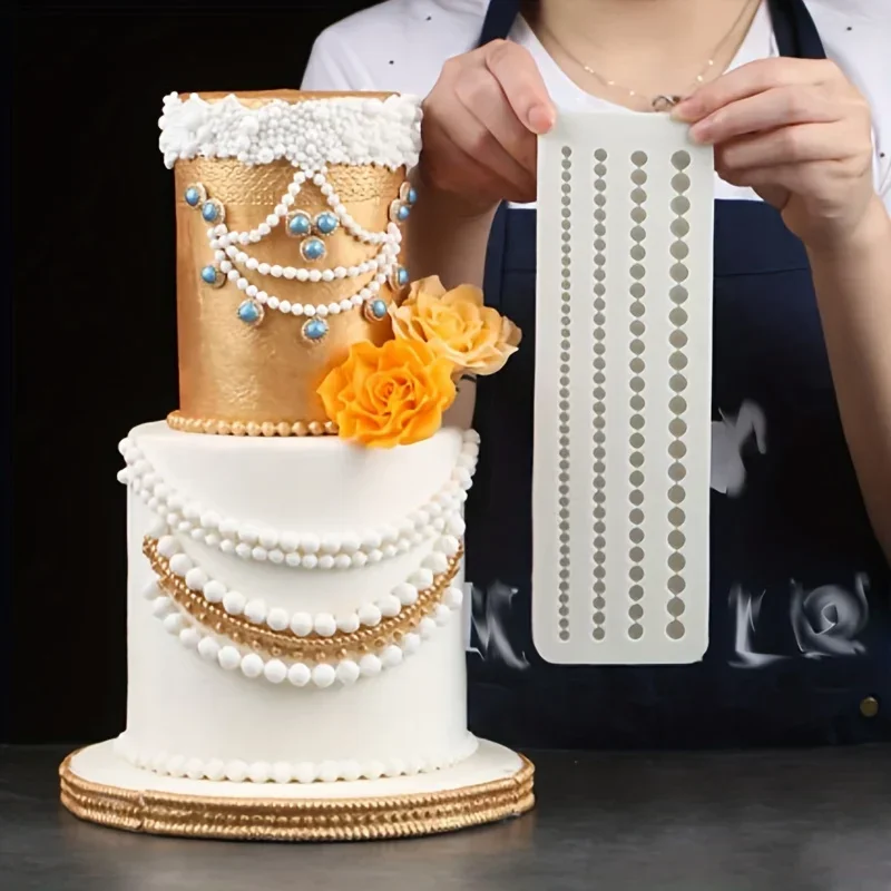 Moule à perles en silicone polyvalent pour la décoration de gâteaux, outil d'artisanat antiadhésif, sans BPA, adapté au four ou au micro-ondes