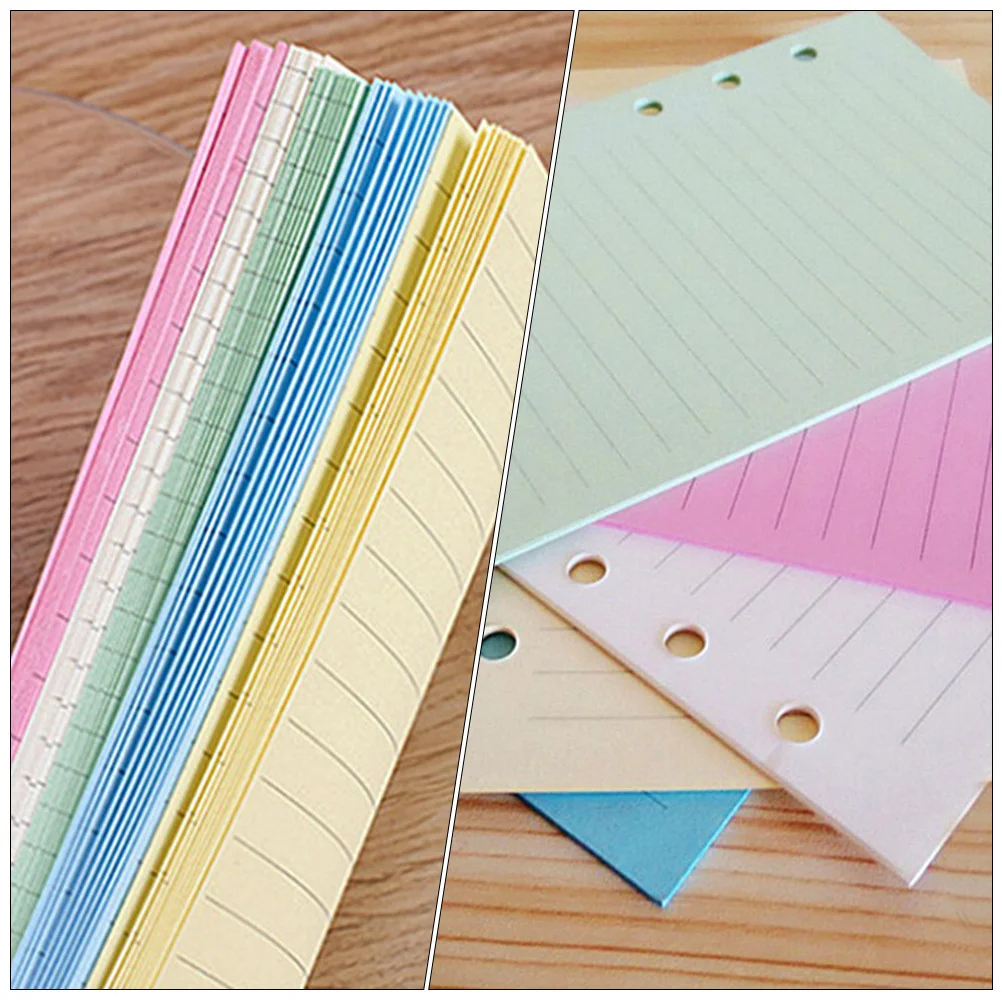 100 pezzi A5 ricariche per notebook a fogli mobili carta di ricambio staccabile per raccoglitori per blocchi note pianificatori scrittura liscia