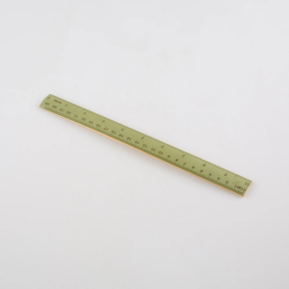 Fresh Green Natural Bamboo Straight Ruler 12 inch 25 cm Dual Scale Eco-Friendly Organic Biodegradable Stationery Straightedge