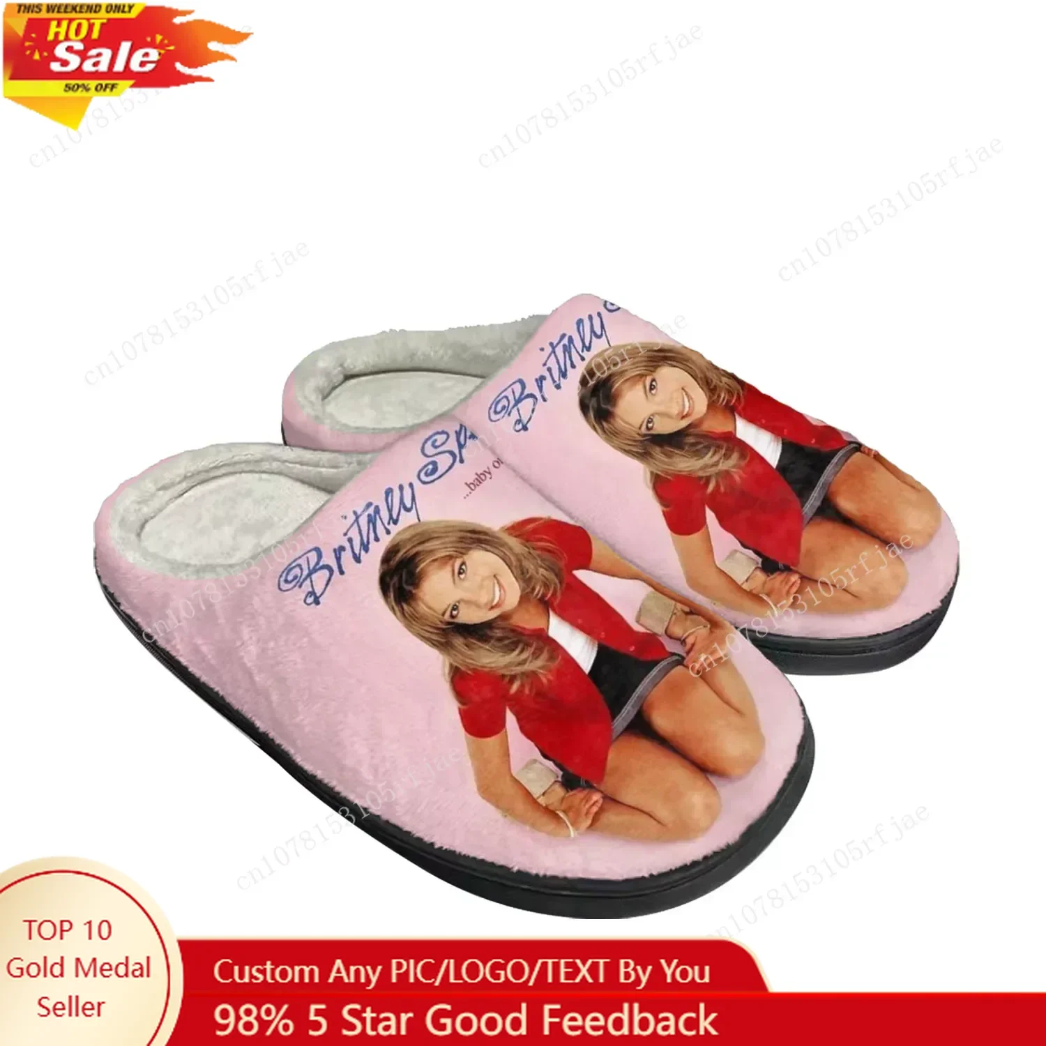 

Britney Spears Home Cotton Slippers Mens Womens Plush Bedroom Keep Warm Shoes Thermal Indoor Slipper Customized Couple Shoe