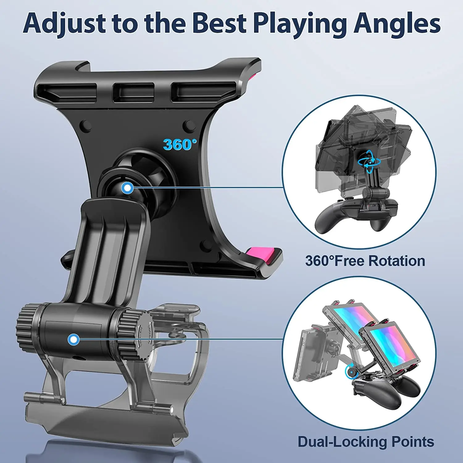 قابل للتعديل التبديل برو تحكم مقبض قوس لعبة الملحقات غمبد كليب حامل مشابك جبل