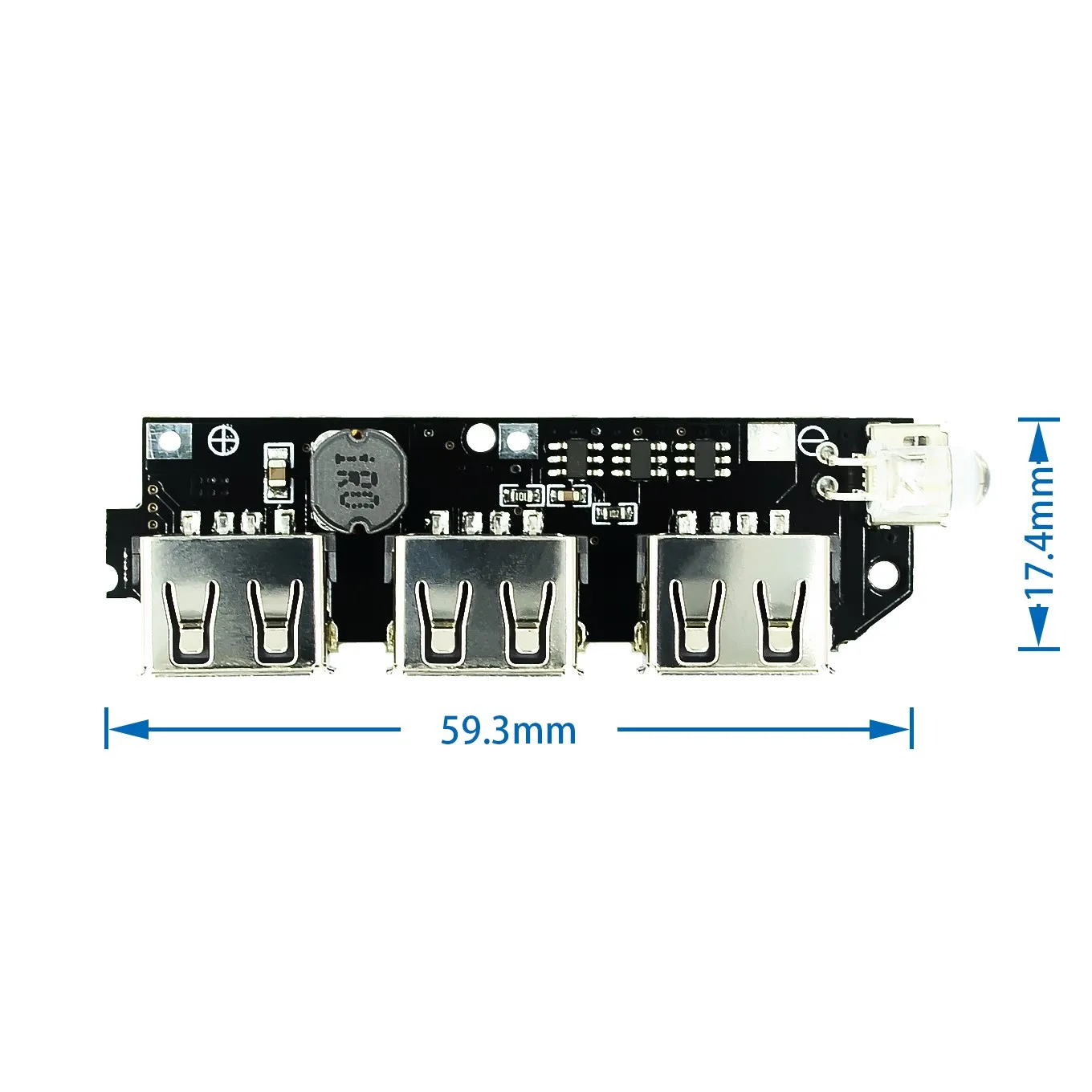 

HOT 5V 1A 1.5A 2.1A 3 USB Power Bank Charger Circuit Board Step Up Boost Module 18650 Li-ion Case Shell DIY Kit Powerbank