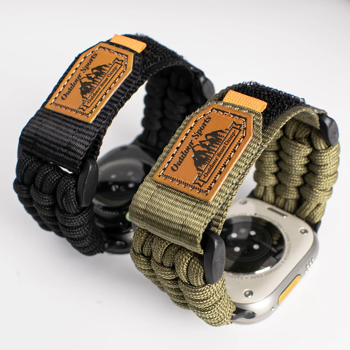 Vwar Tali Jam Tangan Nylon Tenun Tangan untuk Apple Watch Ultra 3/2/1 Tali Nylon Kokoh untuk iWatch Seri 11 10 9 8 7 6 5 SE 3/2 correas