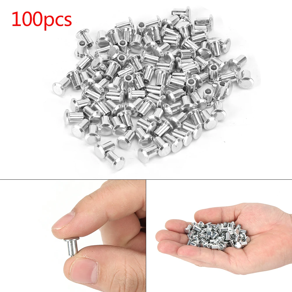 100Pcs 8x10mm 0.31x0.39in Wheel Tire Stud Screws Anti Slip Nails for Car Motorcycle ATV UTV