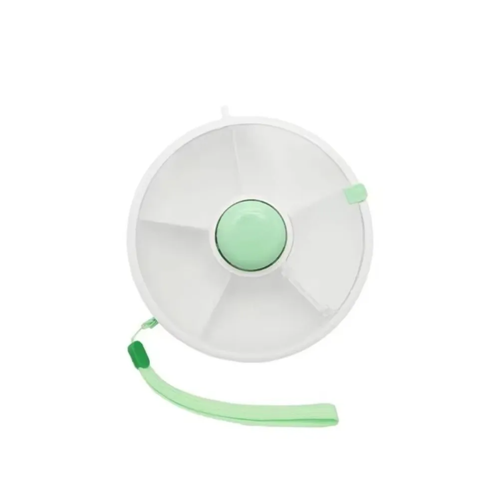 

Portable Rotating Snack Container 5 Compartments Moisture Proof Snack Spinner Reusable Circular Divided Snack Box Picnic