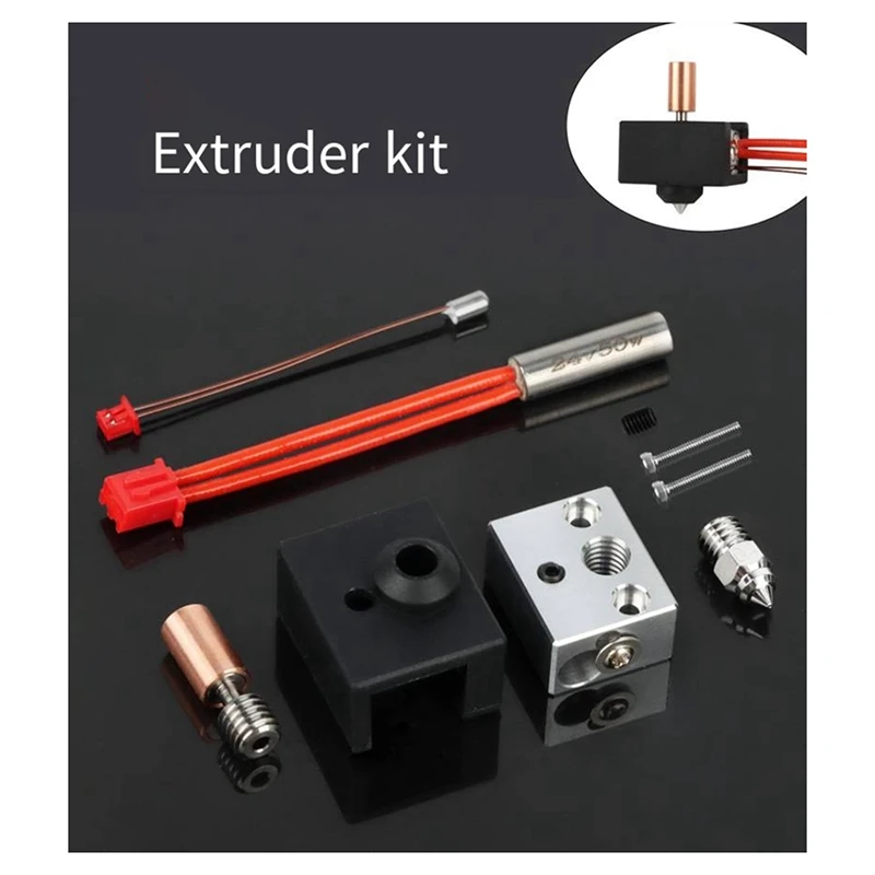 

For Ender3 S1/PRO Print Head Hot End Kit Copper-Plated Titanium Alloy Bimetallic High Temperature Upgraded [No.3 Elnic]
