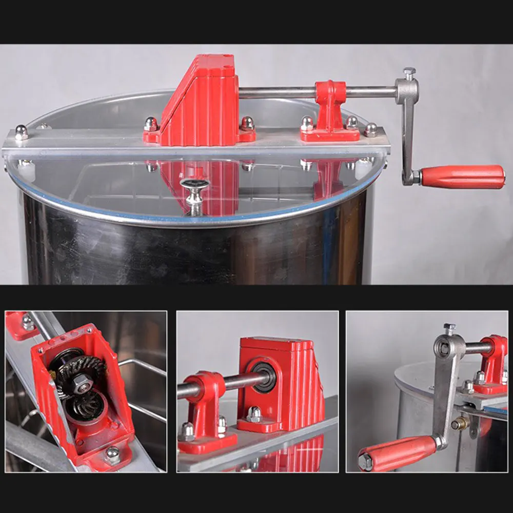 Vibratore manuale a due telai per miele vibratore per miele in acciaio inossidabile separatore di miele macchina per il lancio del miele strumento per apicoltura FW-M02