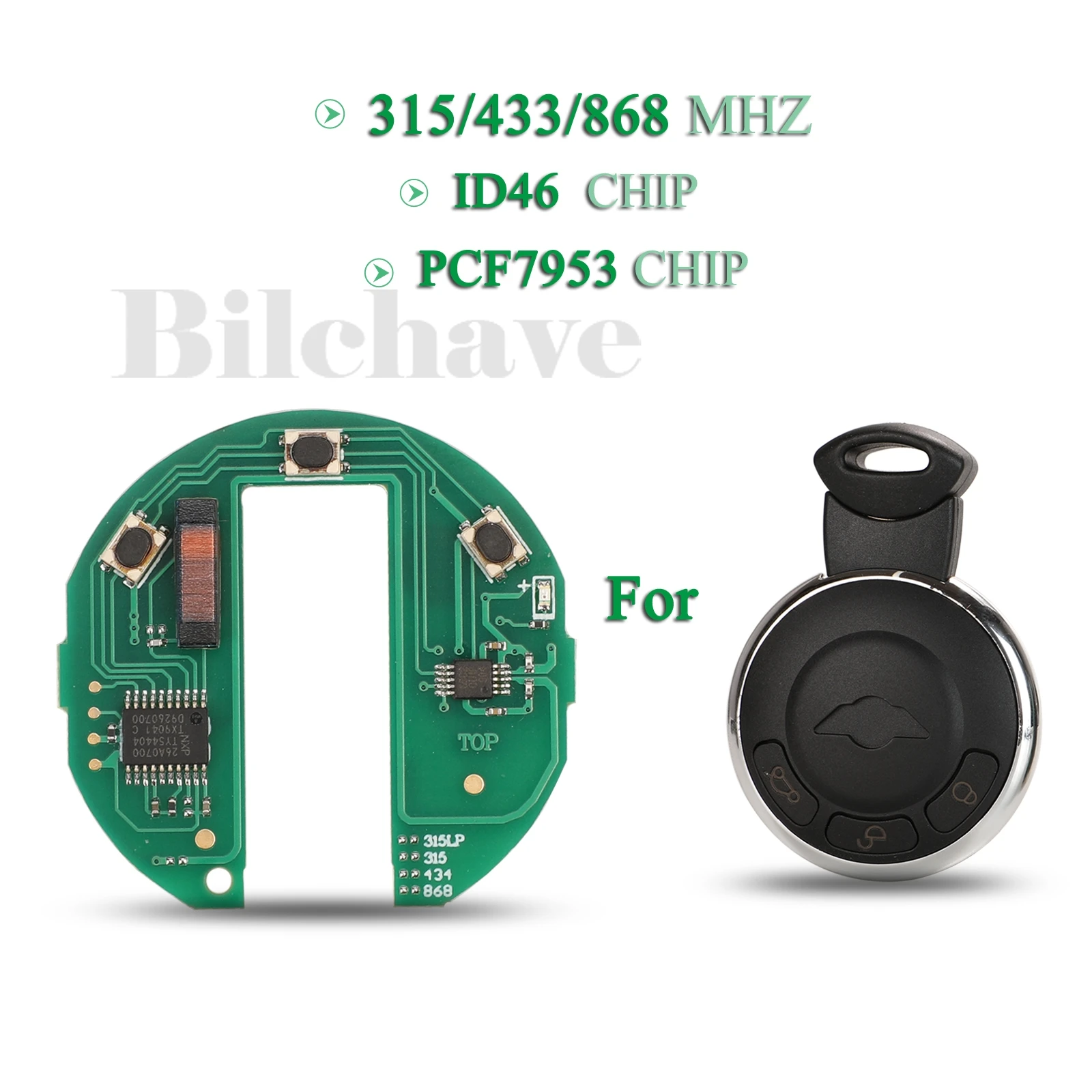 jingyuqin KR55WK49333 Remote Key Circuit Board ID46 PCF7953 315/433/868MHz For BMW MINI OOPER S ONE D CLUBMAN COUNTRYMAN CABRIO