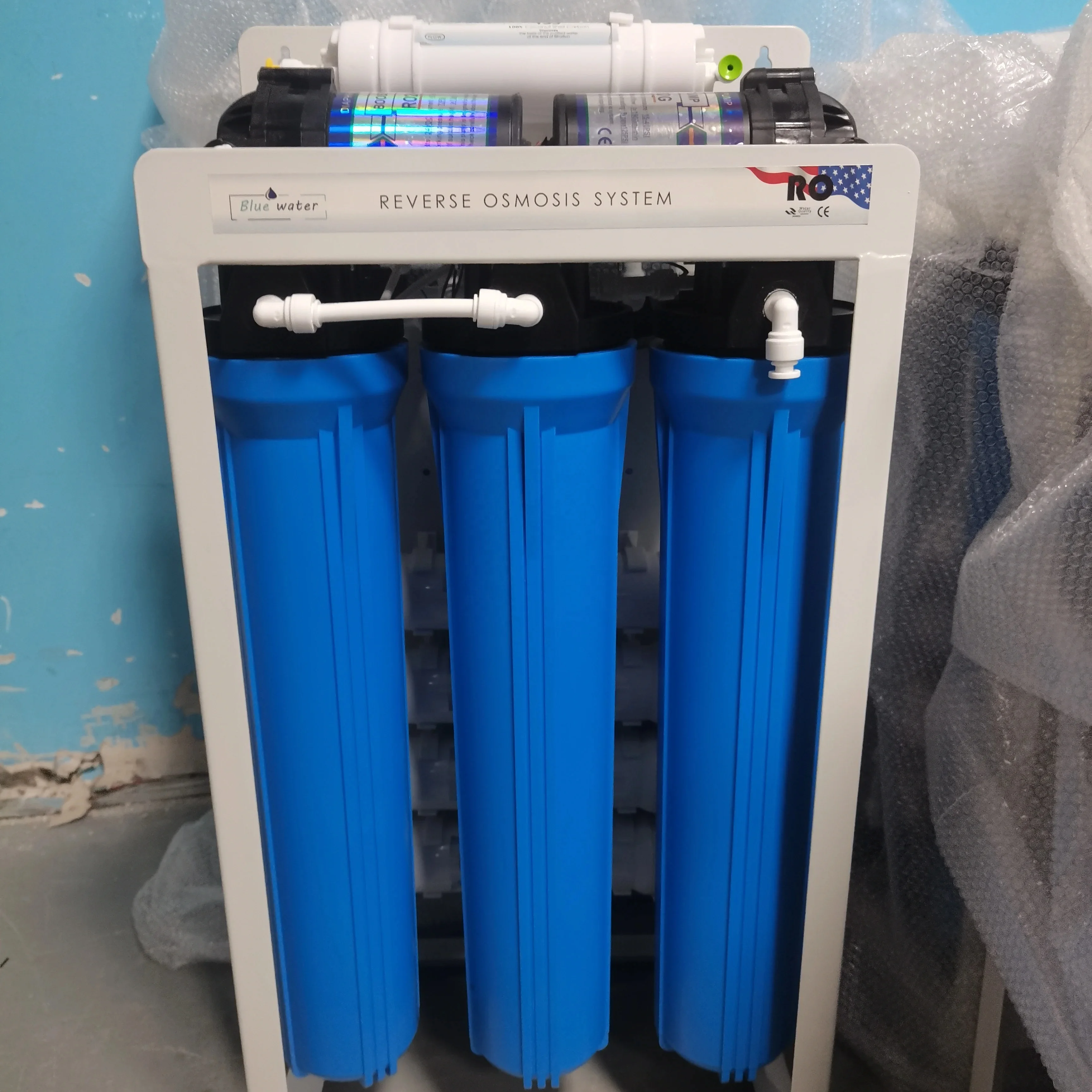 5Stager 400/600/800GPD New RO Water Filter Machine For Home Use Manufacturing Plant Hotels Restaurants Retail Farms 1 Year