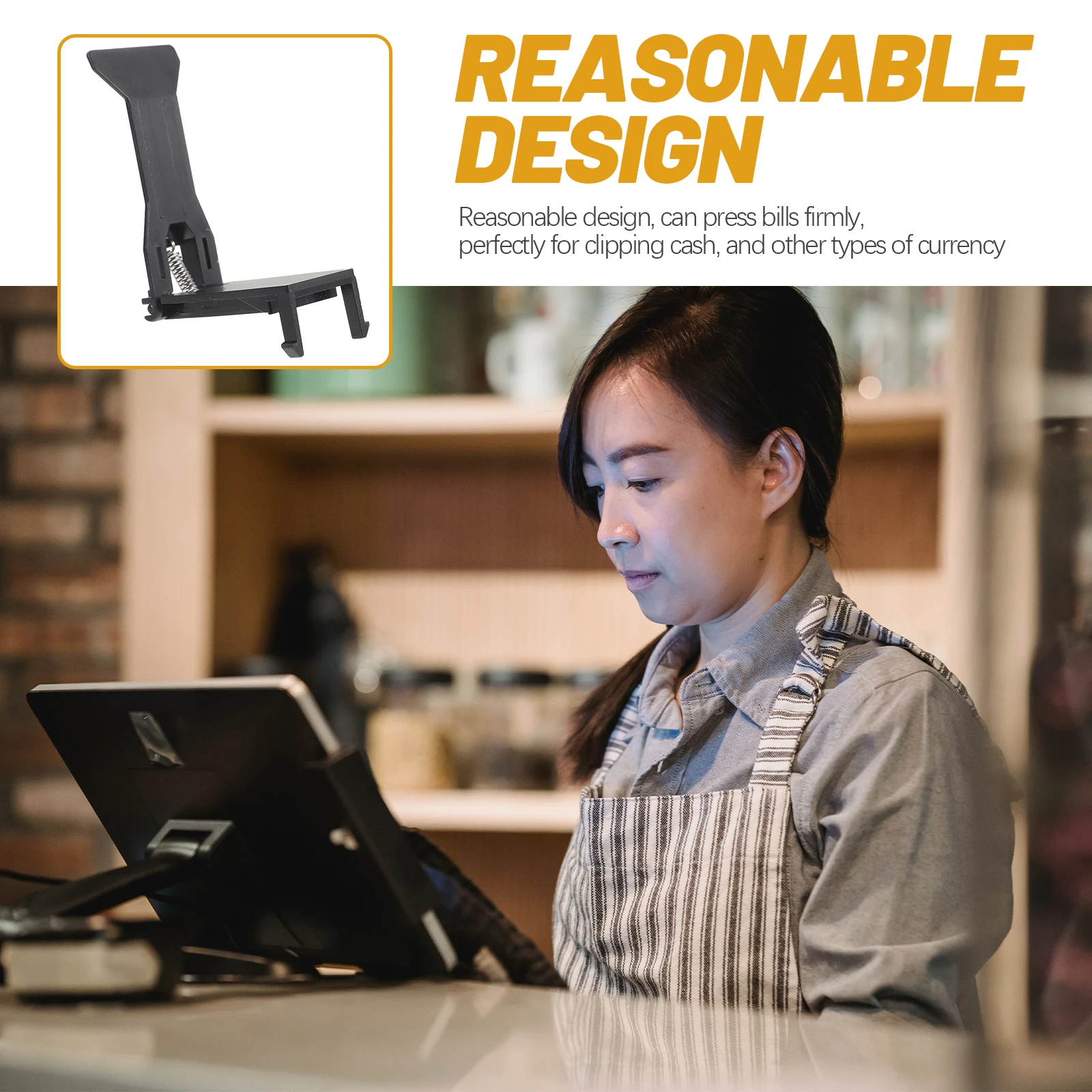 

Cash Tray Insert Clips 6 Pcs Clips for Cash Register Drawer Replacement Parts Bill Hold Down Accessories