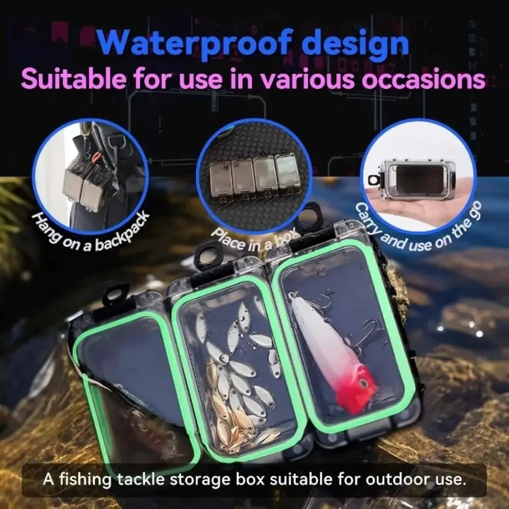 

3Pcs Modular Fishing Tackle Box Waterproof Luminous Bait Storage Organizer Magnetic Hook Case Mini Linkable Tool Box for Fly Fis
