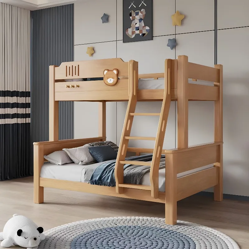 Camas Infantiles de Madera con Diseño de Límites de Casa, Camas de Princesa Tamaño King para Dormitorio, Muebles Infantiles de Estilo Moderno