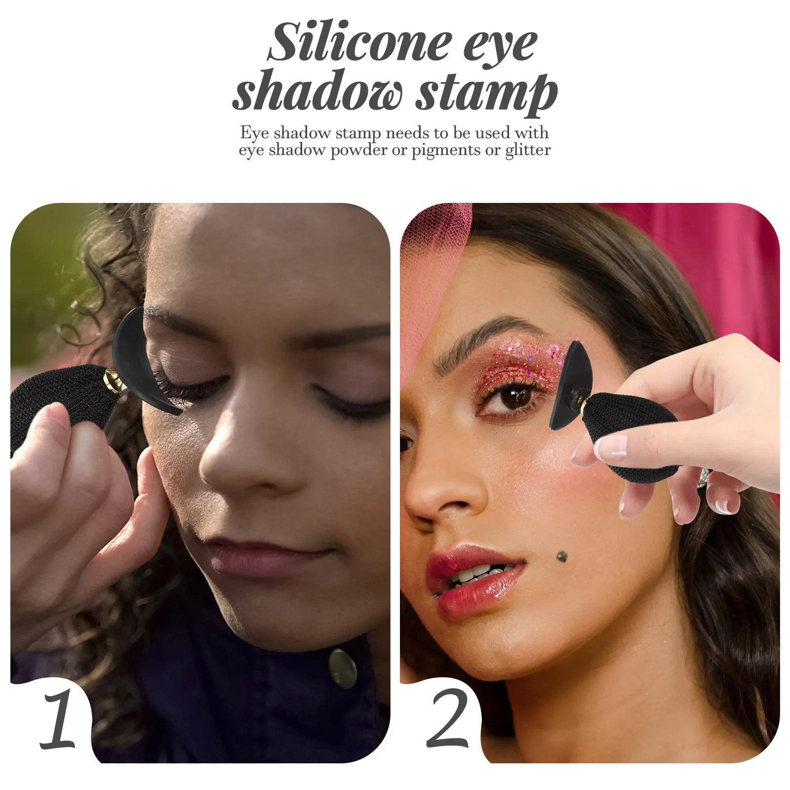 Women Eyeshadow Stamp Silicone Eye Shadow Tool Easy to Use Crease Stamp for Perfect Eyeshadow in Seconds Convenient Makeup
