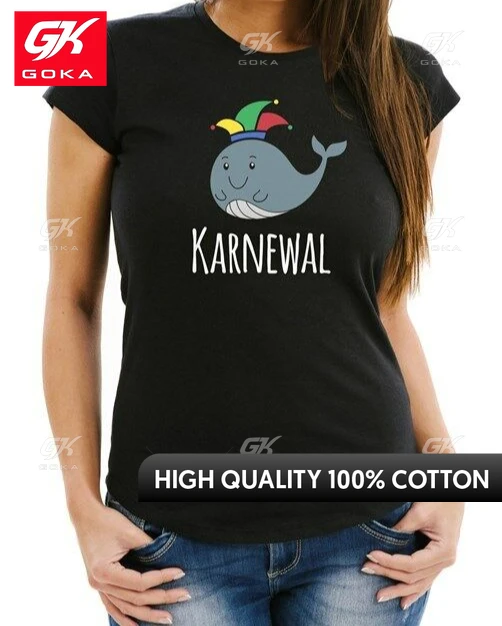 Women's Carne Whale Carnival  Graphic T Shirts Mens Clothing New in Tops & Tees Cotton Women