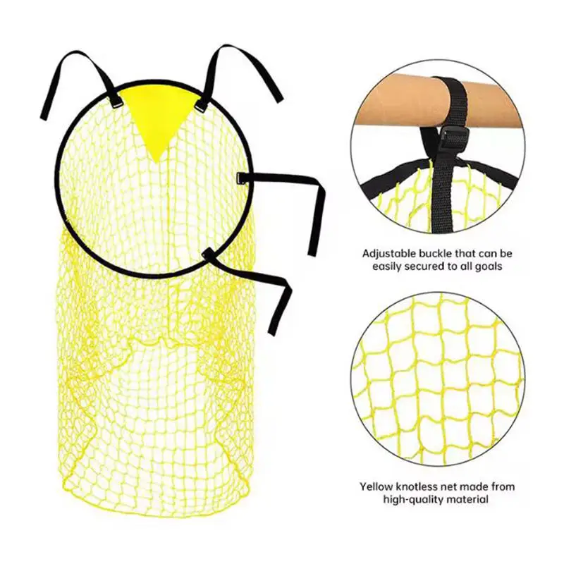 1/2pcs Yellow Football Goal positioning Free Kick Shooting Practice Target Pocket Training Auxiliary Net Target bag Soccer Goal