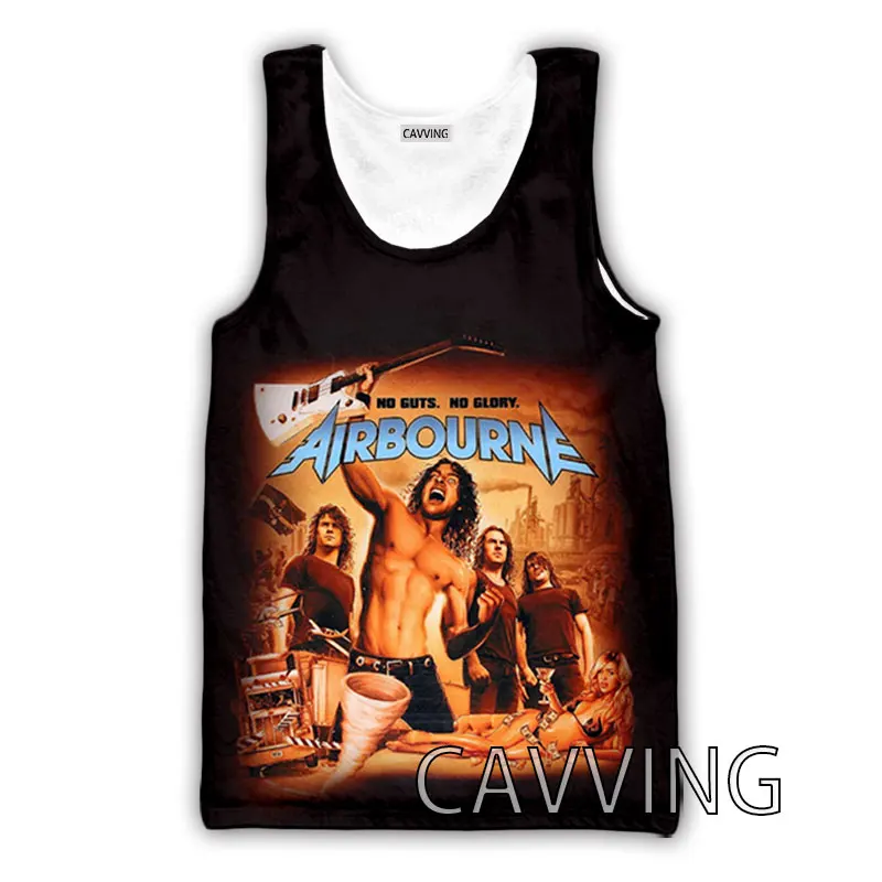 CAVVING 3D Printed  Airbourne Band  Tank Tops Harajuku Vest Summer Undershirt Shirts Streetwear for Men/women