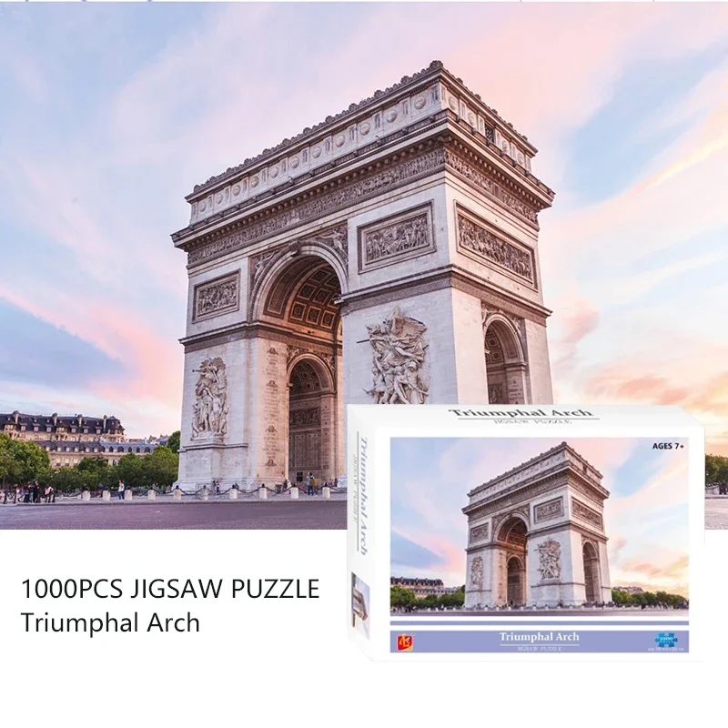 

70*50 см 1000 шт. бумажный пазл Триумфальная арка серия пейзажей Красивая архитектурная серия подарок для украшения дома