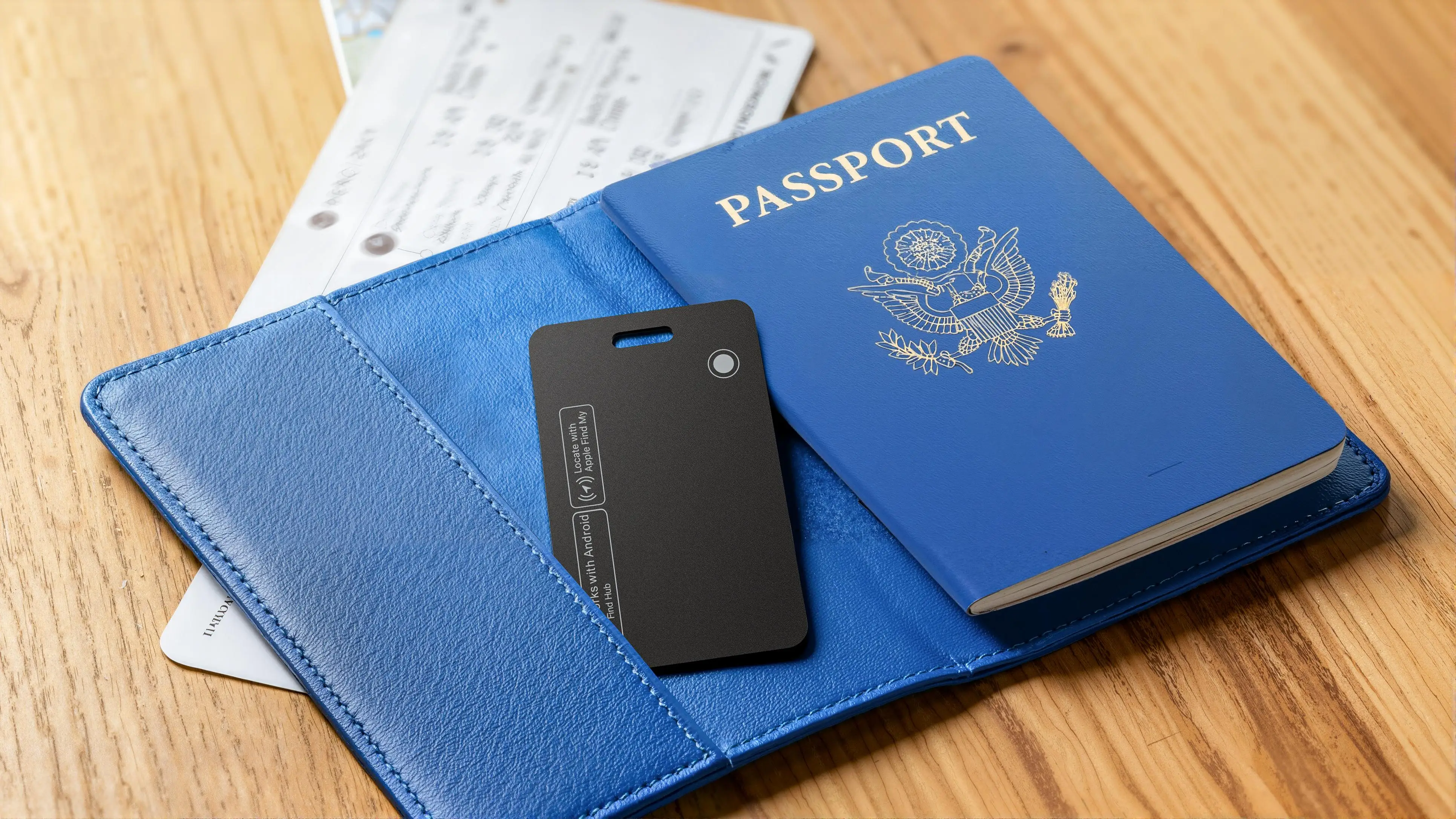 Rectangular Black Smart Tag Remote Controlled Portable Light Anti-Tracking Alarm System and  Android Ios Google Find My