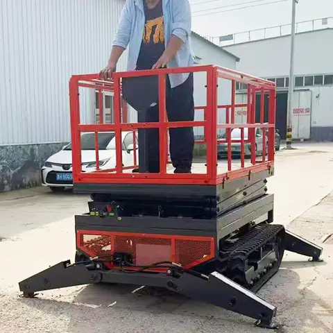 Elevador elétrico de tesoura, 4-18m, skylift aéreo, 6m, 8m, 10m, 12m, 14m, levantador móvel, andaime, diesel, hidráulico, tesoura