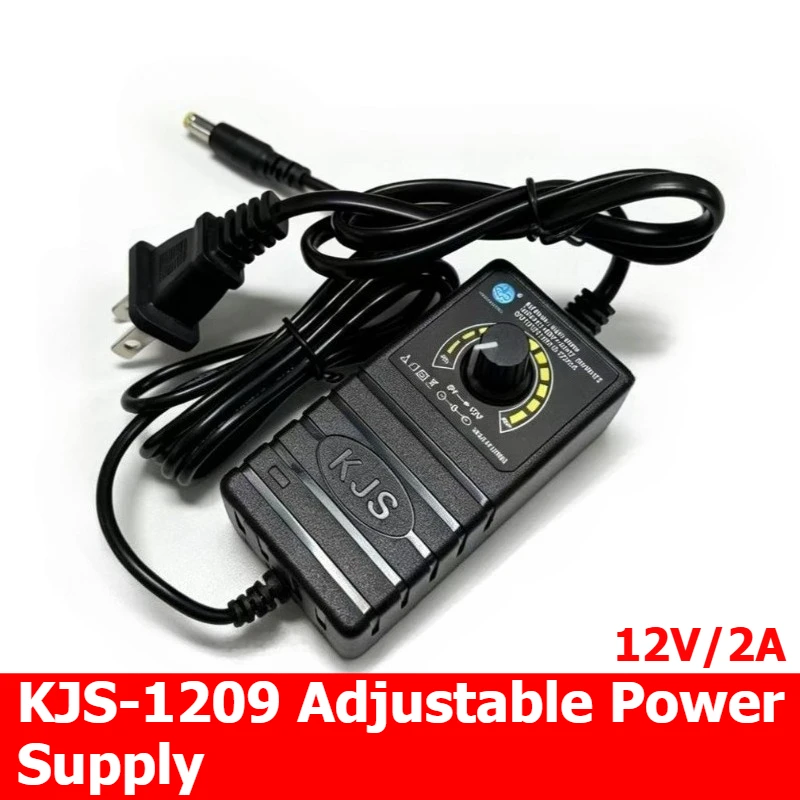 

12V 2A adjustable voltage power supply, desktop charger, dual-output speed regulating adapter