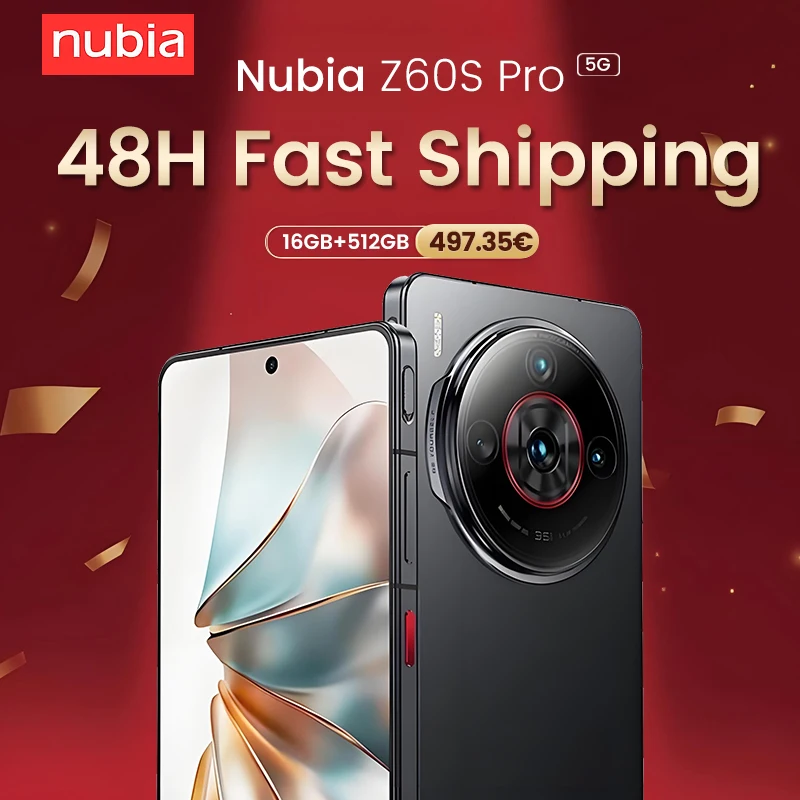 Nubia Z60S Pro Snapdragon 8 Gen 2 5100mAh Battery 6.78'' 120Hz Screen 50MP Camera AI telephoto Global Version NFC 5G Smarthone