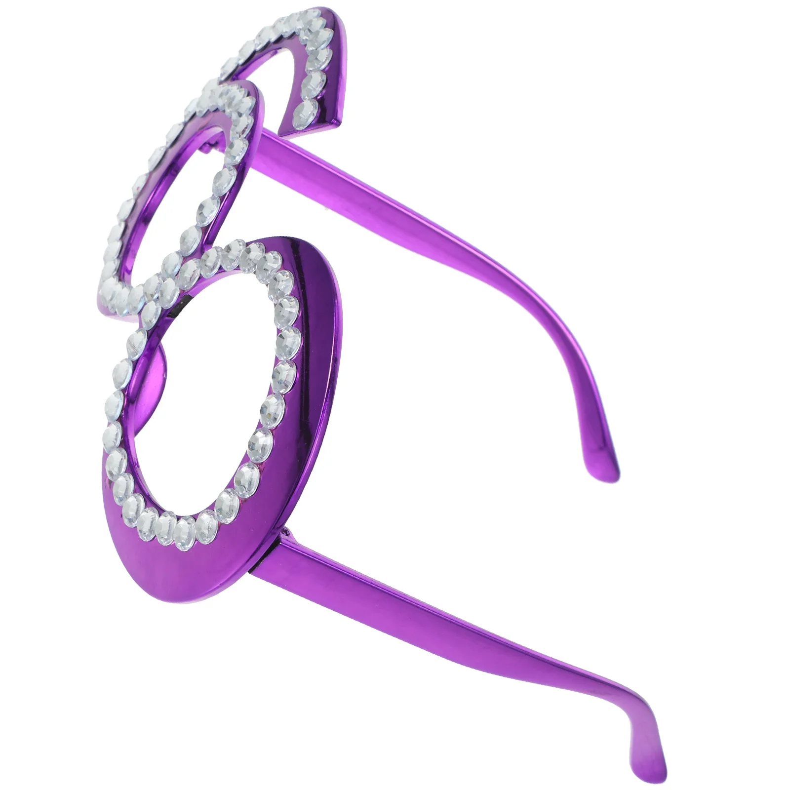

1Pair Number Birthday Eyeglass Glitter Frame Rhinestone Eyewear Funny Costume Sunglasses Party Decorations Glasses Photo Prop