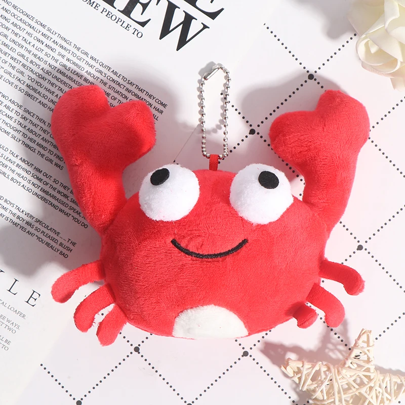 Red Crab Plush Toy Pendant Keychain stuffed Plush Toy cute Animal Stuffed Plush