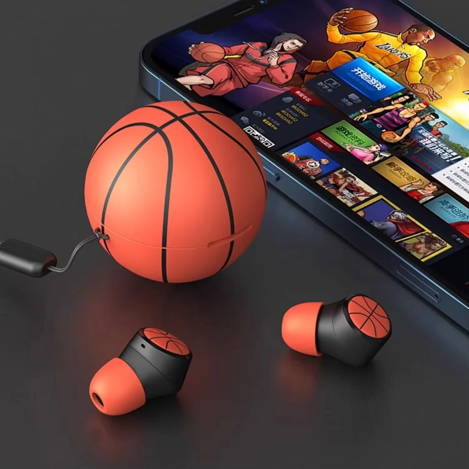 

Basketball Wireless Bluetooth Headphones Waterproof Noise Reduction Earphones Intelligent Touch Control HIFI Stereo Mini Earbud