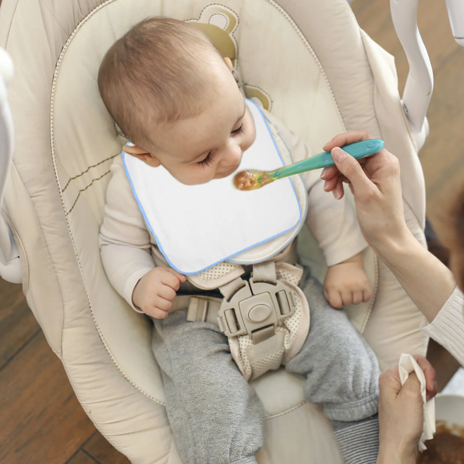 

9Pcs Baby Burp Towels Cotton Small Square Kerchief Drooling Bibs Absorbent Water Absorption Saliva Wipers Teething Drool Protect