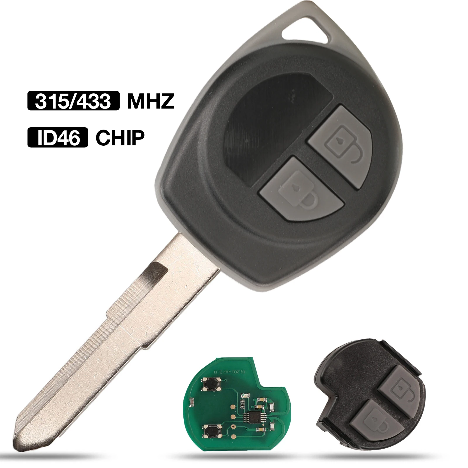 jingyuqin Remote Car Key 315mhz/433MHZ ID46 Chip For Suzuki Swift Sx4 Alto Vitara Ignis Jimny Splash HU87 Blade Full Key Control