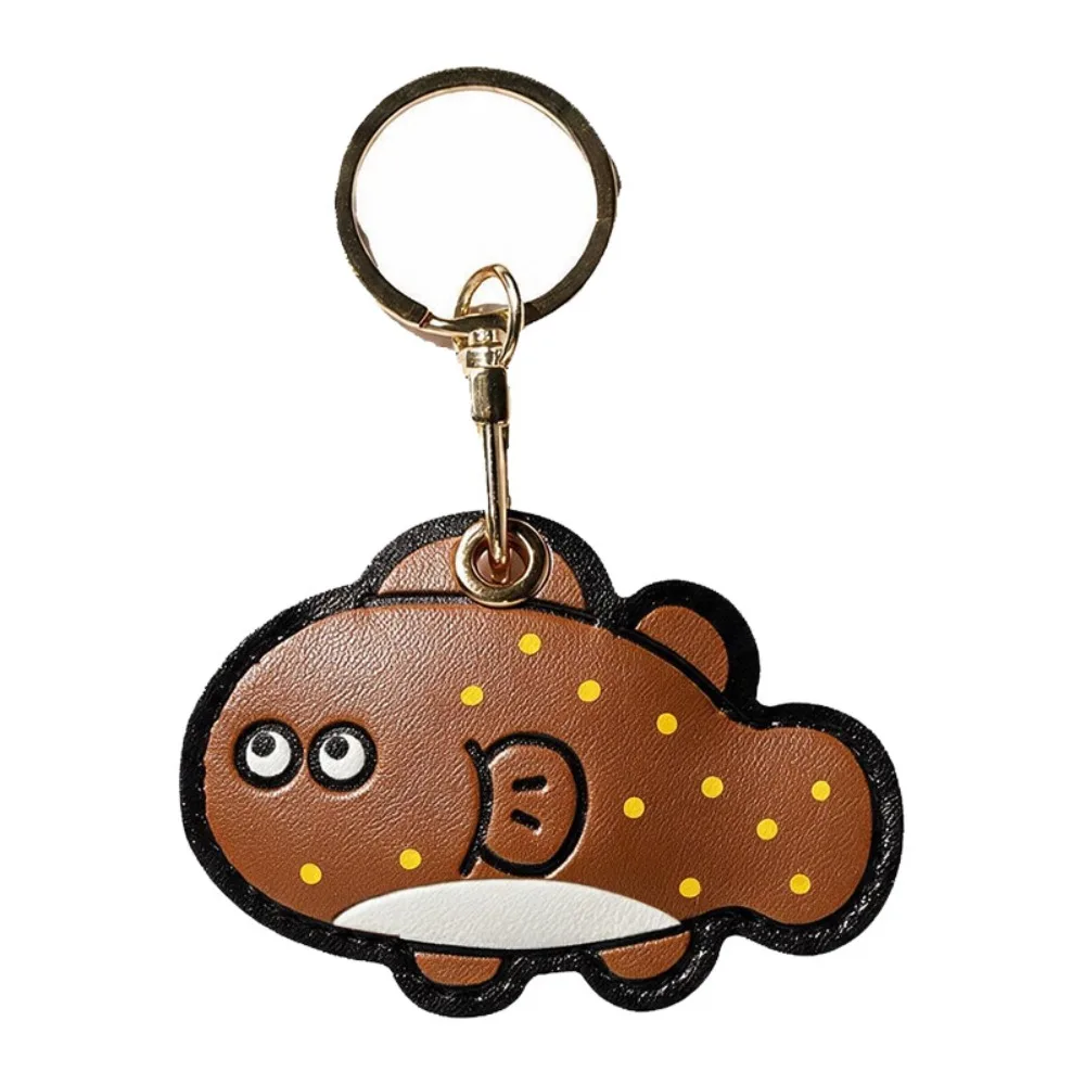 Leather Candle Leather Keychain Cartoon Candlestick Design Candle Shaped Cartoon Candlestick Keyring Portable Hanging Ornament