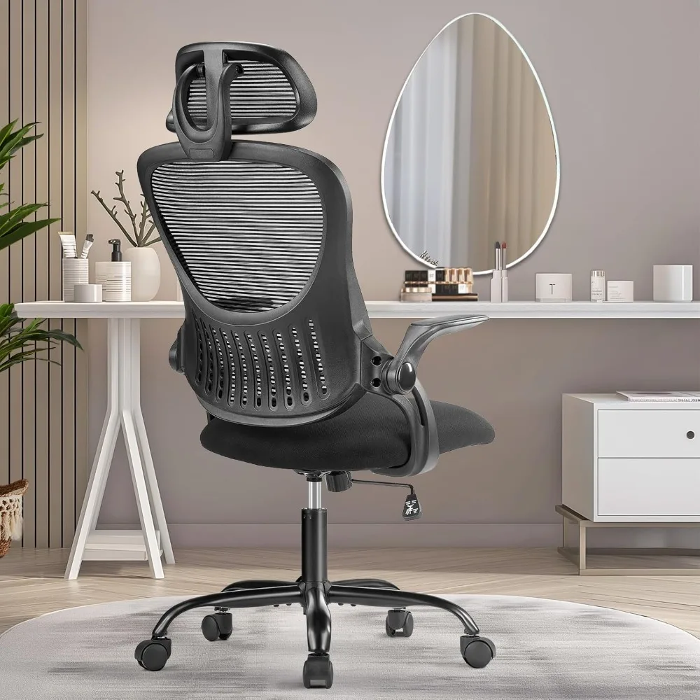 

Home Office Desk Chair, Ergonomic Computer Managerial Executive Chairs High-Back Work Swivel Task Chairs with Wheels, Lumbar Sup