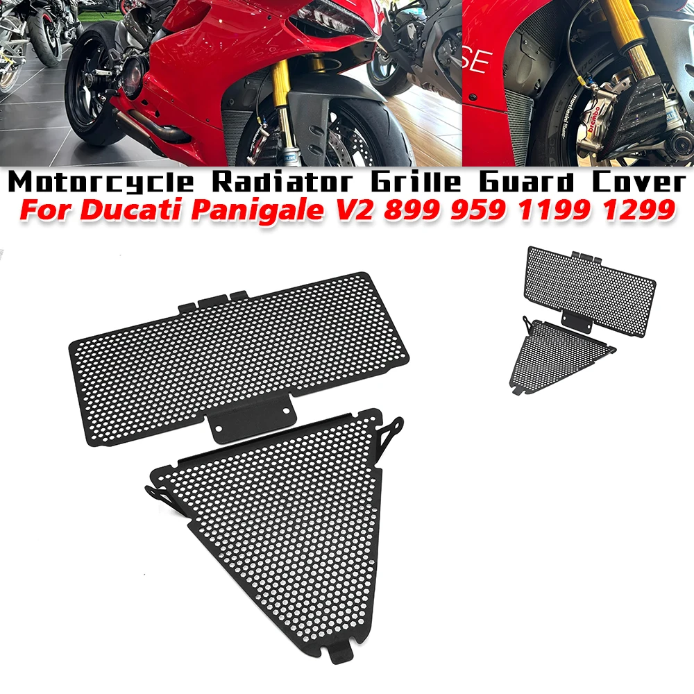 

For Ducati Panigale 899 959 1199 1299 V2 Motorcycle Radiator Grille Guard Cover Radiator Protection Cover Fit on Panigale 1199