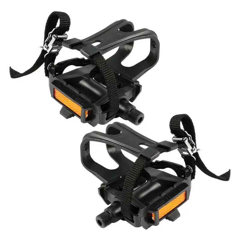 

Bicycle Foot Pedal Straps 9/16 Inch Bicycle Rear Foot Pedals Bicycle Pedals Fitness Exercise Spin Bike Toe Clips Cage Straps