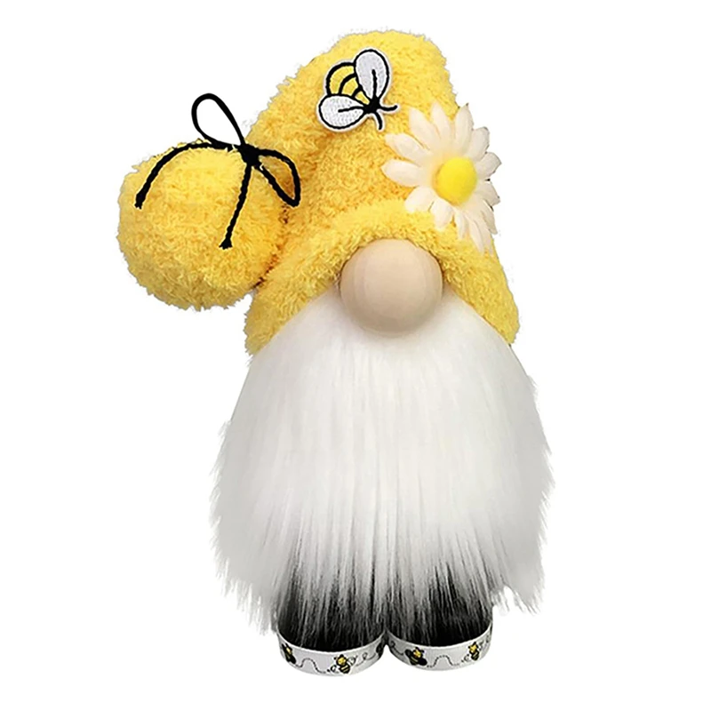 Faceless Doll Bumble Bee Striped Gnome Scandinavian Tomte Nisse Swedish Honey Bee Elfs Home Old Man Doll Gifts Toys