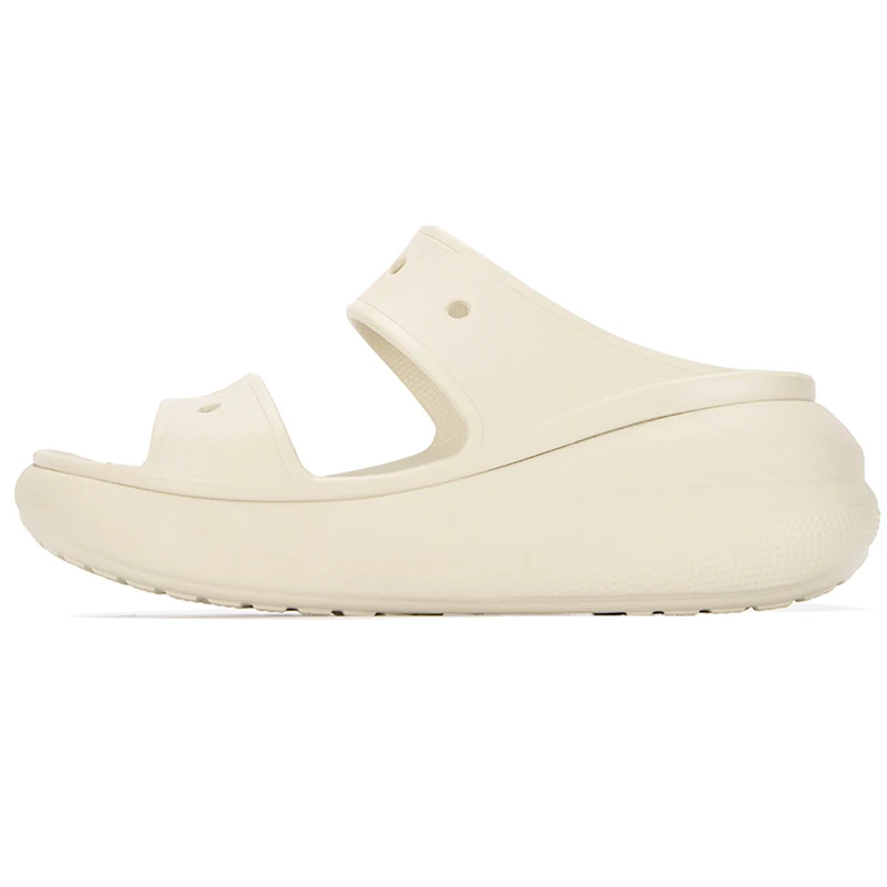 Zapatos de mujer Crocs, sandalias clásicas de moda Puff, zapatillas suaves transpirables con Tacón de Cuña que aumentan la altura 207670-2Y2